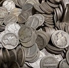 Lot Of 10 Mercury Dimes     1930-1939     Circulated Coins   0 7150oz Total Silver