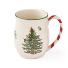 Spode Christmas Three Mug With Peppermint Handle  Set Of 4   14 Ounce