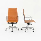 2019 Herman Miller Eames Aluminum Group Executive Desk Chair In Cognac Leather