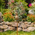 54 5  Tall Metal  welcome  Garden Stake With Cockatoo And Dangling Bells