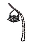 Victorian Mourning Festoon Sautoir Vintage Faceted Black 48  Gothic Revival