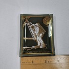 Vintage July 20-21  1969 Apollo Ii Moon Landing Smoke Glass Dish Gold Graphics