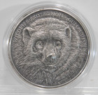 Extremely Rare   2007  Bank Of Mongolia  gulo Gulo  wolverine   Silver Coin 