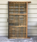 Antique Wooden Printers Drawer Hamilton Letterpress Type Shadow Box 32 x 16  Jd8