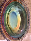Hen On Nest Perfect Condition Rainbow Purple  Blue Pink Rare Depression Glass