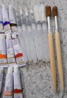Watercolor Paint Lot Of 21   12ml  0 41 Oz    Tubes   Artist Supplies   Brushes