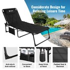Villey Folding Chaise Lounge Padded Camping Cot Patio Lounge Chairs With Cushion