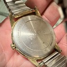 Timex Indiglo Quartz Gold-tone Bracelet Analog Date Wr30 3atm White Dial