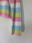 Old Navy Pastel Crochet Stripe Open Knit Crewneck Sweater Girls Large 10-12 New