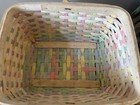 Vintage Pastel Woven Market Gathering Basket 11   x9   
