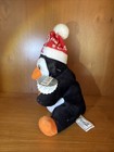 Coca-cola Penguin Plush In Holiday Hat     Vintage Promotional Collectible