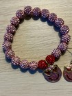 Emoji With Heart Eyes Bracelet And Earring Gift Set Pink Smiley Face Emoji New