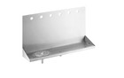 16  X 6  X 14  Stainless Steel 5 Faucet Wall Mount Drip Tray With Rinser  New