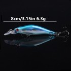 10pcs Larser Trolling Bait Fishing Lures Minnow Hooks Crankbait Bass Saltwater