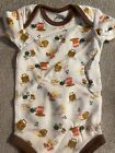 New Baby Clothes Set Bundle Of 3 Bodysuits 0 - 3 Months Snap Buttons Brown Beige