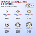 74 Pcs Ball Bearings Kit  6 Sizes For 3d Printing  Furniture  Skates