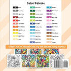 Stained Glass Color By Number Funny Animals  Creative Fun For Relaxation And Joy