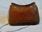 Vintage Philippine Kupit Hand Woven Basket