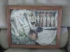 Antique Sterling Silver   hand Made Spoon Set In Framed Shadowbox With Antiques 
