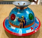 1960 Masudaya Japan Tin Battery Operated Robby Robot Space Patrol Flying Saucer