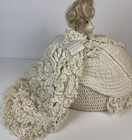 Vintage Barbie Ken Wedding Dress Set Handmade Crochet Doll Married Tuxedo Train