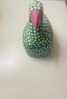 Folk Art Wooden Hand Carved And  Painted  Whimsical Bird Figure Vintage Signed