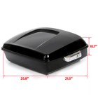 10 7  Chopped Pack Trunk For Harley Touring Models Street Road Glide 14-26 Black