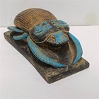 Egyptian Scarab Beetle Decor  Ancient Egypt Style  Handcrafted Pharaonic Artwork