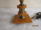 Vintage Butterscotch Bakelite Boudoir Vanity Lamp - Works 
