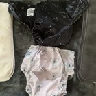 La Petite Ourse One Size Fits Most Cloth Diaper Covers Lot W  Inserts   Wet Bag