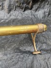 Antique Vintage 1900s Large 2in Solid Brass Wall Or Bar Mounted Railing 60    In