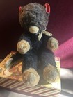 Loved Antique Cat Teddy Bear Jointed Glass Eyes Wood Shavings And Misc Stuffing 