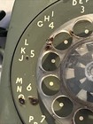 Vintage Olive Green Rotary Dial Desk Telephone Works See Desc