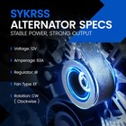 Alternator 10si 1-wire For Chevy And Tractor 2 Groove Pulley 63a 12v 7127-sen-2g