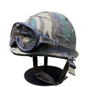 Genuine Us Army   Usmc Military M1 Combat Helmet With Erdl Camo Cover   Goggles