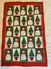 New Ulster Snowy Christmas 100  Irish Linen Tea Towel Vintage 28   x 18 5   