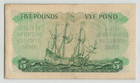 South Africa 5 Pounds 1954  16 2 54   P-96c  De Kock  Orig  Vf   C 31 607154  S3
