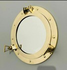 Brass Polished Porthole Mirror   Pirate s Boat Decorative Mirror