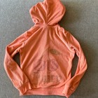 Juicy Couture Girls Velour Hoodie Sz 7 Y2k Cherry Bling Zip Up Peach Orange Logo