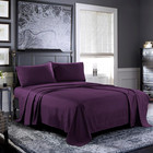 Queen 6 Piece Bed Sheet Set Deep Pocket 1800 Series Ultra Soft Microfiber Purple