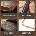 Cagie Black Leather Journal For Men Vintage Lined Notebook Personal Diary