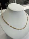 Yellow Gold Figaro Chain 24    3 7mm- 14kt  solid 