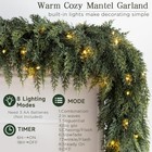 Pre-lit Christmas Garland With Lights Cedar Garland Christmas Decor 9ft 1 Green