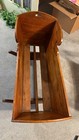 Antique American Victorian Era Dovetailed Walnut Wooden Baby Cradle