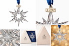 Swarovski 1997 Annual Christmas Ornament Crystal Star Snowflake Retired W  Box