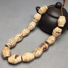 Vintage Dzi Prayer Gray  Beads Amulet Bracelet Tibetan Oily Old Agate  Bangle