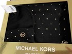Michael Kors Hat And Scarf Gift Set Of 2pcs          black gold Msrp 98 Nib Htf