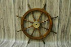 Antique 36 Inch Big Ship Steering Wheel Wooden Teak Brass Nautical Pirate Ship s