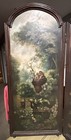 Hand   painted Oil   on   panel Triptych After Fragonard Antique   style Reproduction