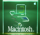 Original 80 s Apple Macintosh Vintage Glass Picasso Mac Rare Dealer Display Sign